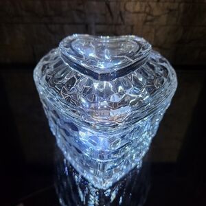 Vintage Homco Glass Heart-Shaped Candy Dish/Trinket Dish